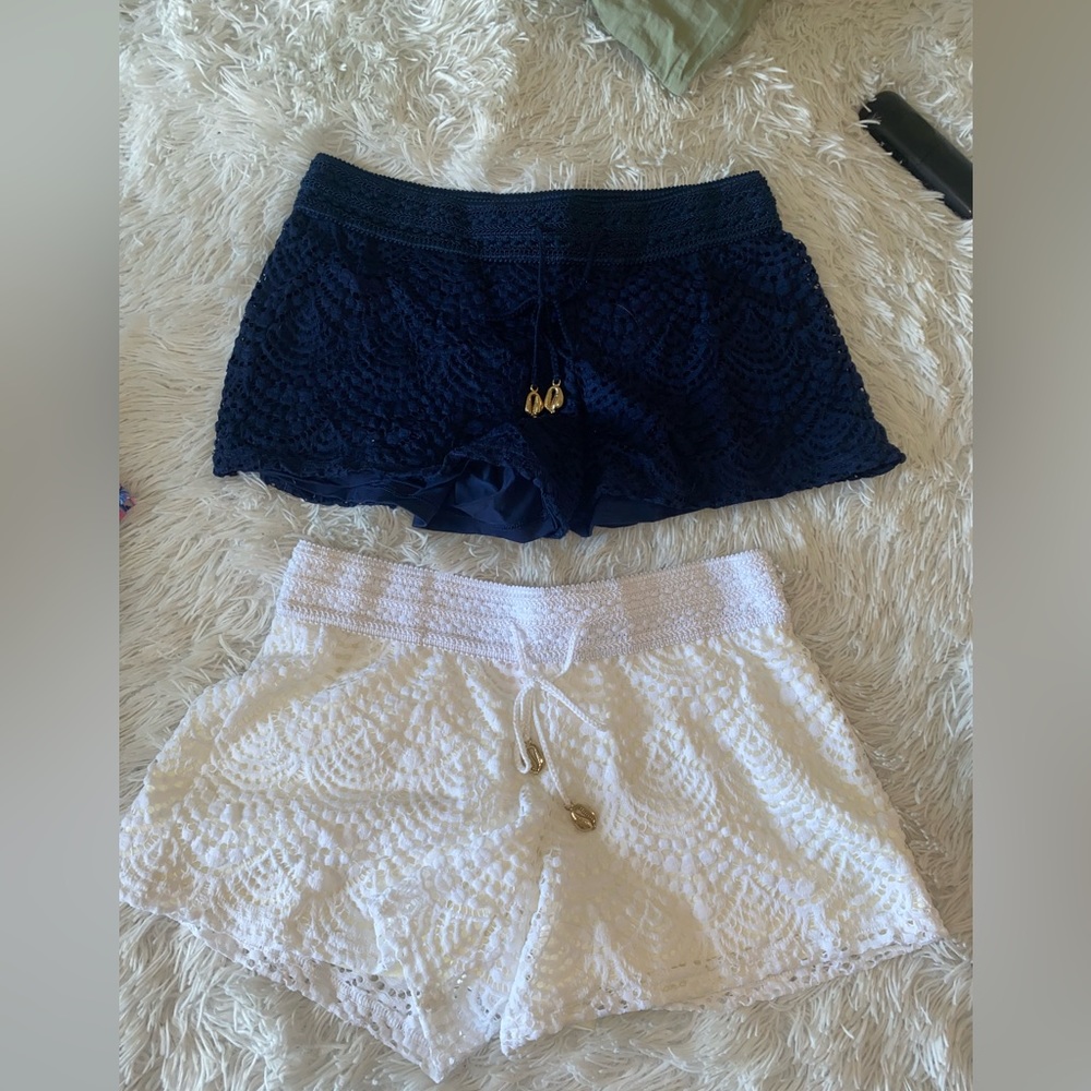 BUNDLE Lilly Pulitzer Swim Crochet Shorts Elastic Pull On
